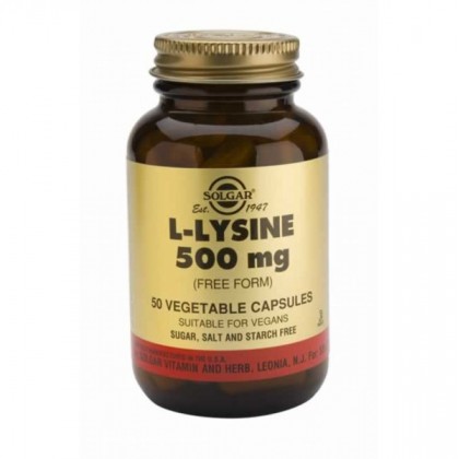  SOLGAR L-Lysine 500mg 50 Κάψουλες